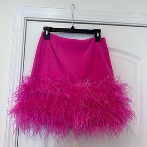 Nadine Merabi Feather Skirt